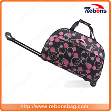 Multifunctional Oversized Allover Printed Trolley Bag Travel Bag Luggage Rolling Backpack