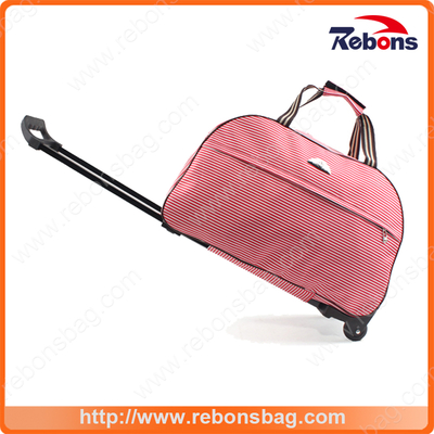 Popular Promotional Travel Customized Hot Sale High Quality Professional Striped Pattern Trolley Bag with Strong Handle for Easy Carrying