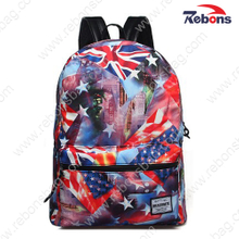 Fashion Printed Canvas Satchel Bag Daypack Backpack for Hiking, Travelling